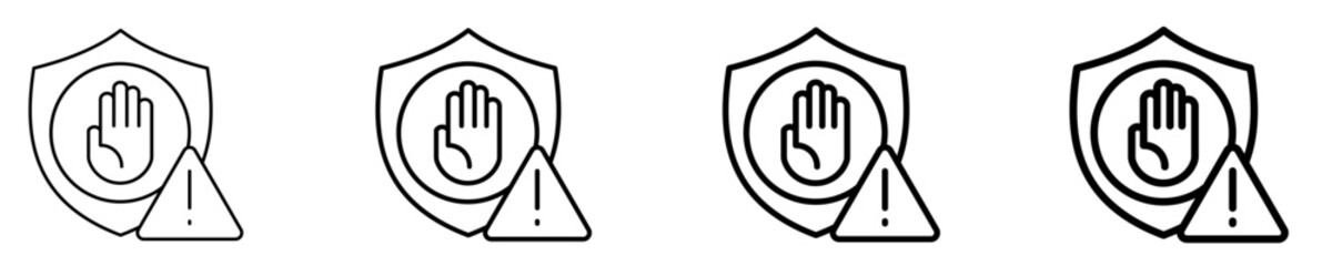 Fototapeta premium Prevention Icon Set Different Style Collection