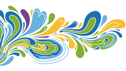 Obraz premium Vibrant Swirls of Color Abstract Design.