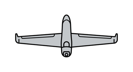 Airplane seen from the top view. © Joko santoso