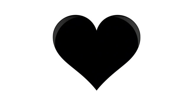 A Simple Black Heart Icon that can represents love