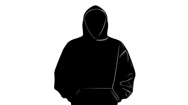 Silhouette of a hooded figure, evoking a sense of mystery and anonymity