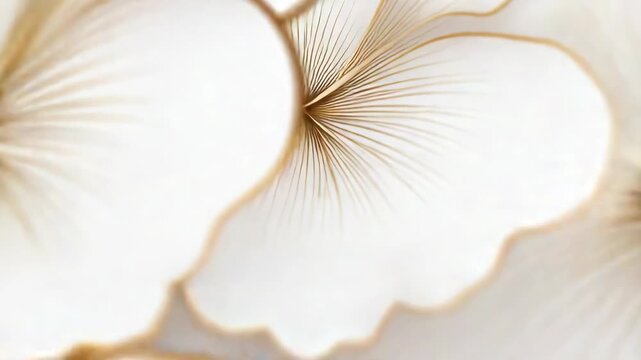 Close-ups show floral designs featuring white flowers with gold lines in various patterns suitable for art and decoration projects