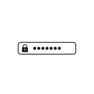 Simple Line Drawing of Password Field.