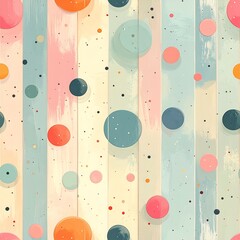 Seamless polka dot pattern with evenly spaced dots on a soft pastel background, playful and clean design