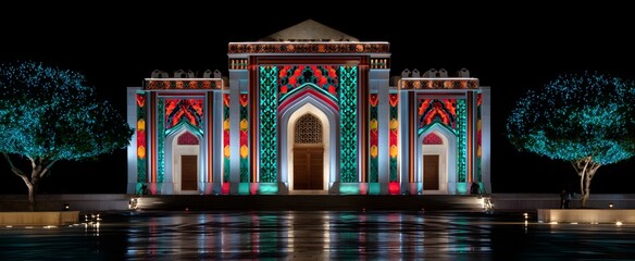 Obraz premium The sultanate of oman glows with pride and joy for its 2023 celebration event