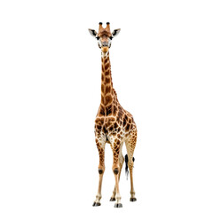 Obraz premium Graceful giraffe standing tall with its unique spotted pattern