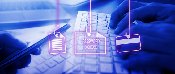 cyber crime phishing mail , security awareness to protect important data hacking © janews094