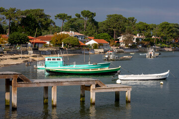 Péninsule du Cap-Ferret, Bassin d'Arcachon, France, Gironde, Nouvelle-Aquitaine, plate (bateau)...