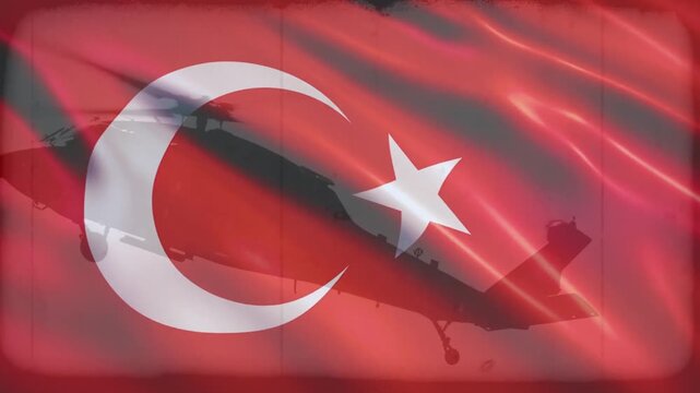 Turkish Air force Soldier prepare for war. Turkey military illustration. Turkish Army with waving flag of Turkey. Turkish Troopers Illustration