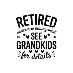 Obraz premium Retired A playful announcement about grandparenting and new responsibilities