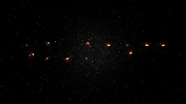 Bogo Free Text Neon Reveal Animation With Fire Effect - Glowing Word