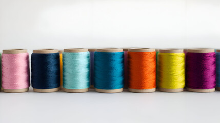 colorful spools of thread