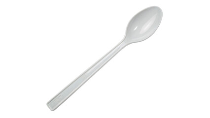 Plastic spoon used for serving food  isolated on transparent background cut out