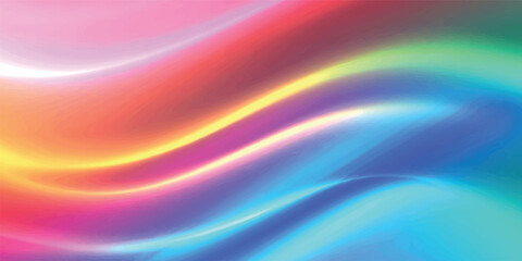 Obraz premium A soft digital illustration of an abstract colorful background featuring smooth flowing blue waves and wavy light patterns in a silk texture motion design