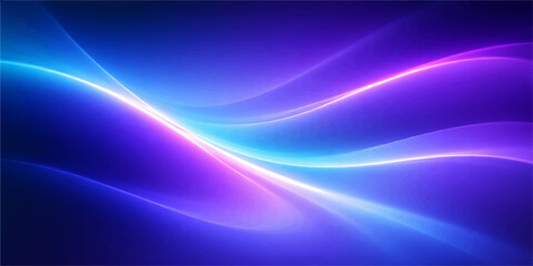 Naklejka premium Abstract dynamic, flowing, abstract background with smooth, elegant lines in vibrant shades of blue, and purple, evoking a sense of energy and fluidity. 