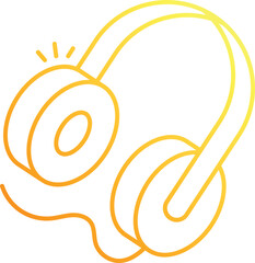 Obraz premium Headphones vector icon