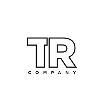 Letter T and R, TR logo design template. Minimal monogram initia