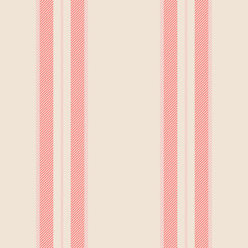Semininity seamless stripe texture, sample lines fabric textile. Putline background pattern vertical vector in light and red colors.