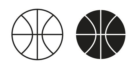 Basketball icon simple outline style. Editable stroke EPS 10 © Rajes