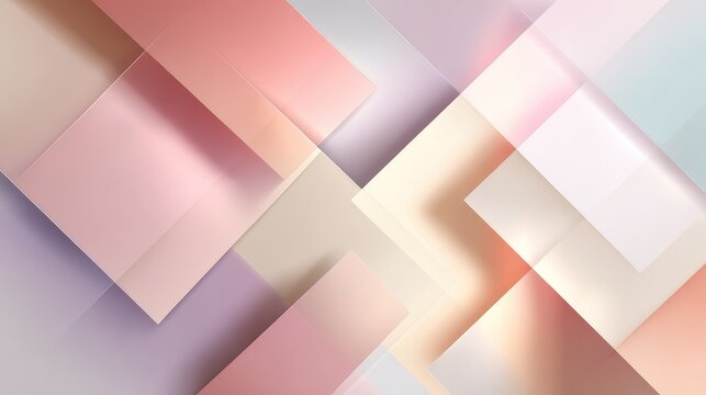Light pastel background with subtle geometric layers and soft shadows creating professional modern presentation space