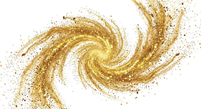 Elegant Golden Fractal Wave for Celebration and Luxury Branding