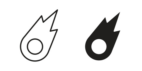 Comet icon simple outline style. Editable stroke EPS 10 © Rajes