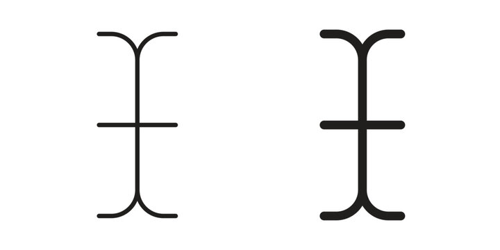 Cursor text icon simple outline style. Editable stroke EPS 10