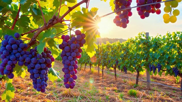 grapevine in sunlight