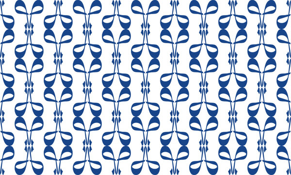 blue seamless geometric pattern oval diamond vertical chain pattern repeat and seamless style replete image design for fabric printing or vintage theme wallpaper 80's year style