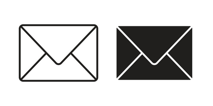 Envelope icon simple outline style. Editable stroke EPS 10