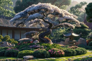 Fototapeta premium Pagoda Tree plant tree architecture vegetation.