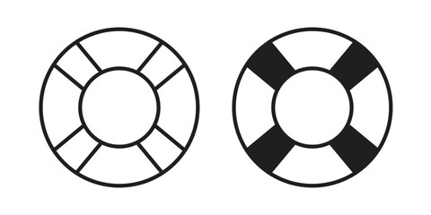 Life buoy icon simple outline style. Editable stroke EPS 10 © Rajes