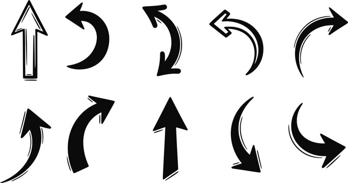 vector crown brush arrows icons