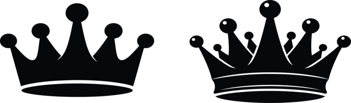 vector crown brush arrows icons