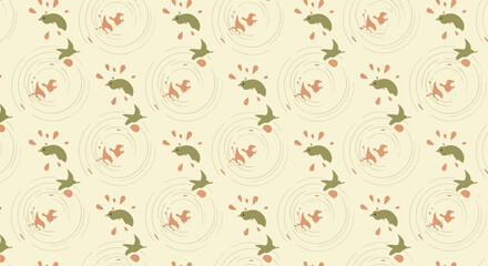 Colorful Dinosaur Pattern on Light Background. © AAS CREATIVE