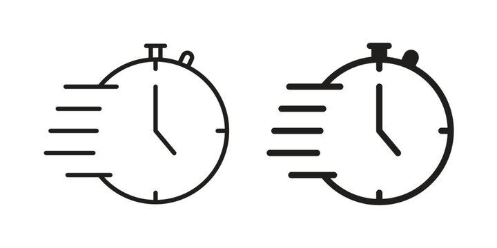 quick response icon simple outline style. Editable stroke EPS 10