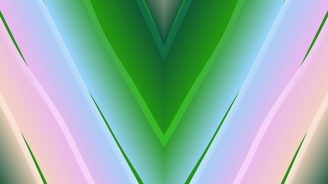 Abstract Green and Pink Geometric V Shape Background Animation.
