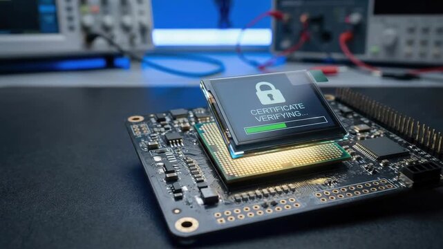 Next gen engineering solution iot connectivity secure certificate verification process microcontroller hardware platform with display chip verifying
