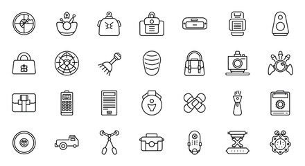 Fototapeta premium A collection of diverse icons representing various objects and activities