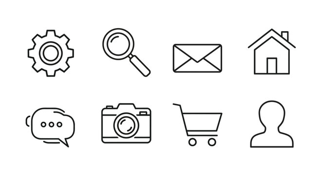 A collection of diverse icons representing various common activities and objects