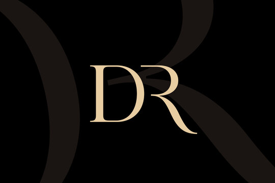 DR or RD letter logo icon design. Classic style luxury initials monogram.