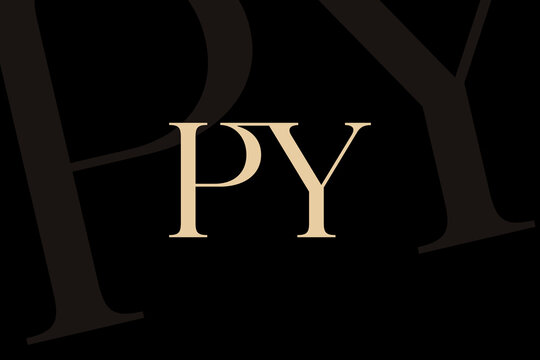 PY or YP letter logo icon design. Classic style luxury initials monogram.