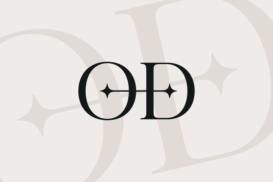 OD or DO letter logo icon design. Classic style luxury initials monogram.