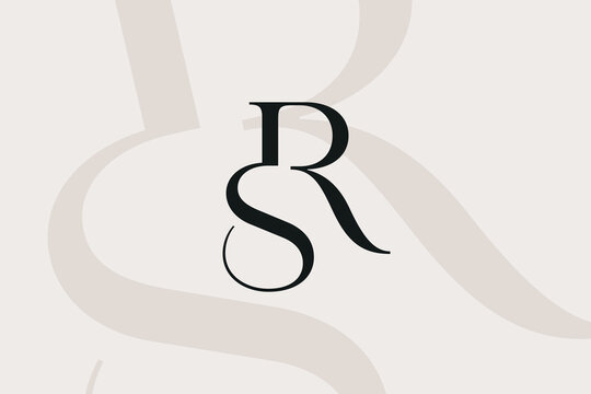 RS or SR letter logo icon design. Classic style luxury initials monogram.