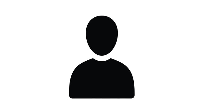 Simple silhouette of a person icon