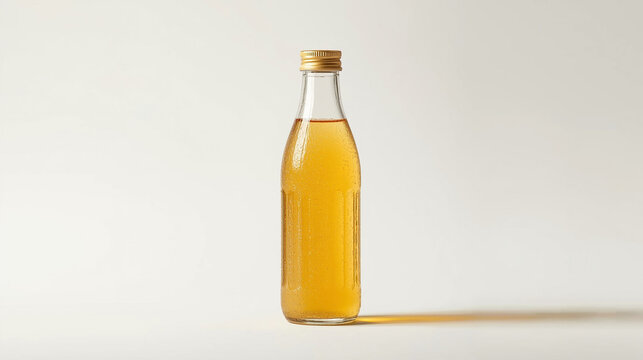 jamu kunyit asam isolated on white background with soft shadow