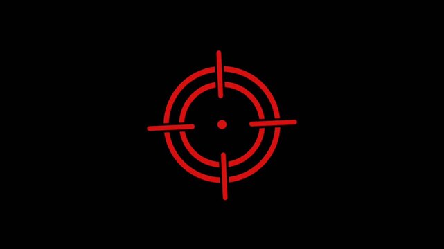 simple animation of target icon theme, search target or aim.