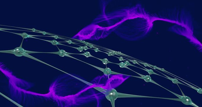 Animation of glowing pink heart rate monitor over the rate monitor and children having fun at party