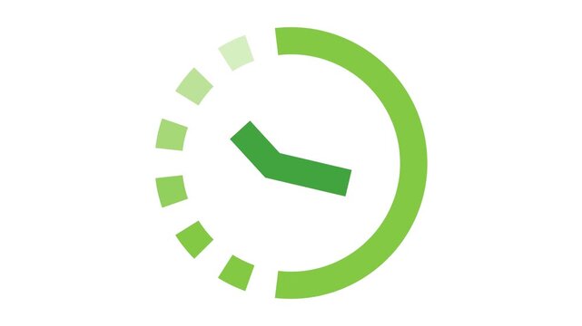 Green loading icon, circular progress bar, loading animation, green progress indicator