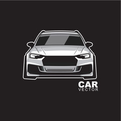 vector illustration of a car sedan car vector logo car logo design